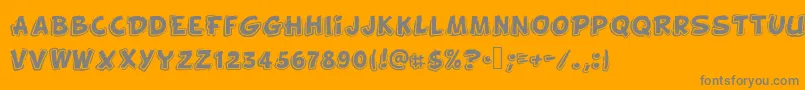 Funnykid Font – Gray Fonts on Orange Background