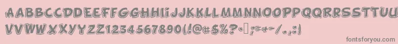 Funnykid-Schriftart – Graue Schriften auf rosa Hintergrund