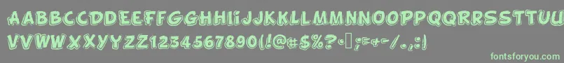 Funnykid Font – Green Fonts on Gray Background