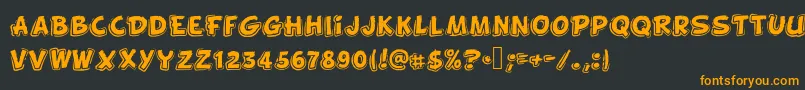 Шрифт Funnykid – оранжевые шрифты на чёрном фоне