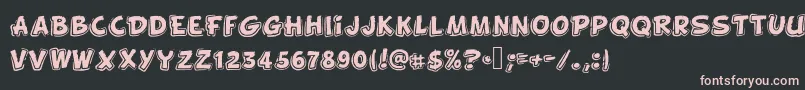 Funnykid Font – Pink Fonts on Black Background