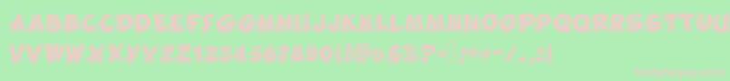 Funnykid Font – Pink Fonts on Green Background
