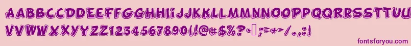 Funnykid Font – Purple Fonts on Pink Background