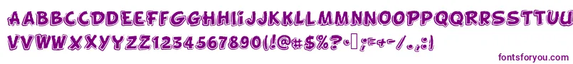 Шрифт Funnykid – фиолетовые шрифты на белом фоне