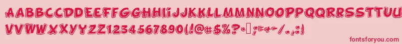 Шрифт Funnykid – красные шрифты на розовом фоне