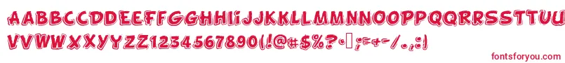 Шрифт Funnykid – красные шрифты на белом фоне