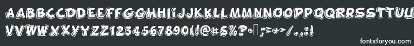 Funnykid Font – White Fonts on Black Background