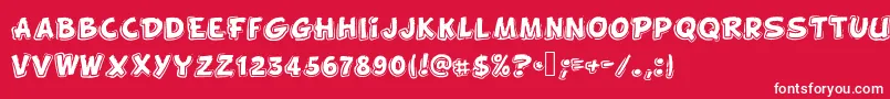 Funnykid Font – White Fonts on Red Background