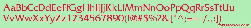 France Font – Red Fonts on Green Background