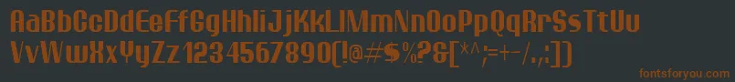 Fonte PtarmiganCondensed – fontes marrons em um fundo preto