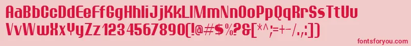 PtarmiganCondensed Font – Red Fonts on Pink Background