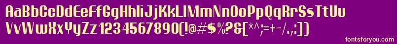 PtarmiganCondensed Font – Yellow Fonts on Purple Background