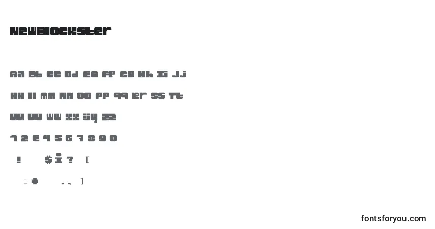 Schriftart NewBlockster – Alphabet, Zahlen, spezielle Symbole