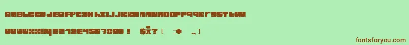 NewBlockster Font – Brown Fonts on Green Background