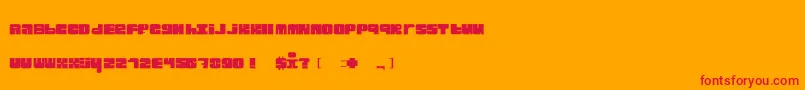 NewBlockster Font – Red Fonts on Orange Background
