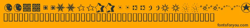 Police KrStarStruck – polices noires sur fond orange