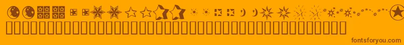 Weitere Informationen zur KrStarStruck-Schriftart KrStarStruck-Schriftart – Braune Schriften auf orangefarbenem Hintergrund