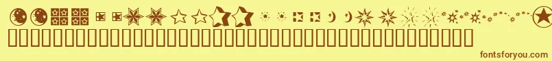 Шрифт KrStarStruck – коричневые шрифты на жёлтом фоне