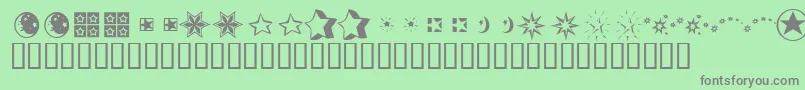 KrStarStruck Font – Gray Fonts on Green Background