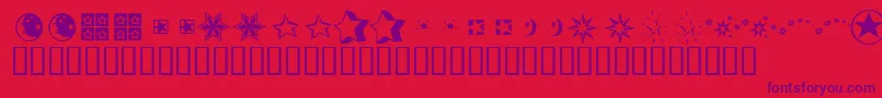 KrStarStruck-Schriftart – Violette Schriften auf rotem Hintergrund