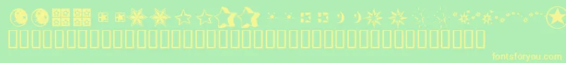 KrStarStruck Font – Yellow Fonts on Green Background
