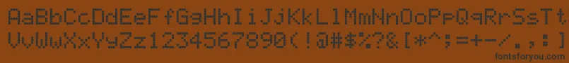 Ledcalculator Font – Black Fonts on Brown Background