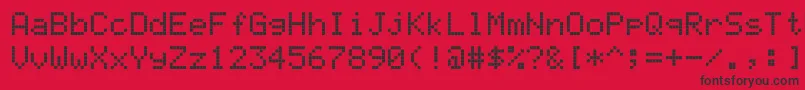 フォントLedcalculator – 赤い背景に黒い文字