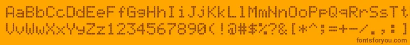 Ledcalculator Font – Brown Fonts on Orange Background