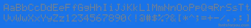 Ledcalculator Font – Gray Fonts on Blue Background