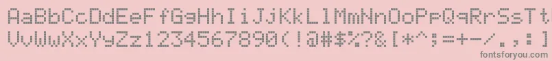 Ledcalculator Font – Gray Fonts on Pink Background