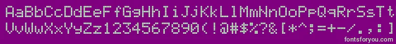 Ledcalculator Font – Green Fonts on Purple Background