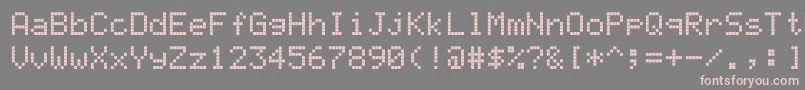 Ledcalculator Font – Pink Fonts on Gray Background