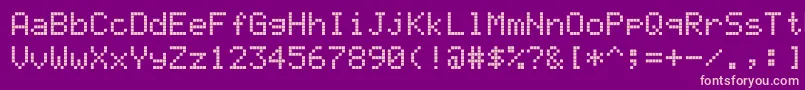 Ledcalculator Font – Pink Fonts on Purple Background