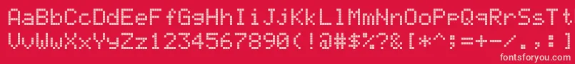 Ledcalculator Font – Pink Fonts on Red Background