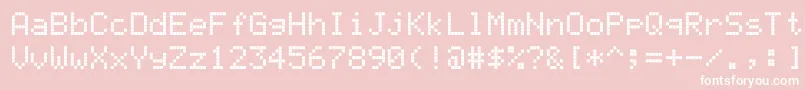 Ledcalculator Font – White Fonts on Pink Background