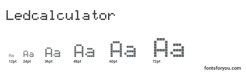 Размеры шрифта Ledcalculator