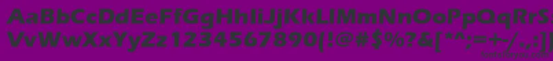 フォントErasbd – 紫の背景に黒い文字