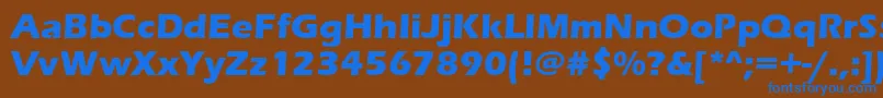 Erasbd Font – Blue Fonts on Brown Background