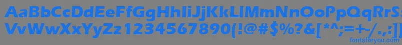 フォントErasbd – 灰色の背景に青い文字