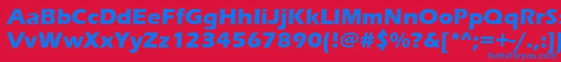 フォントErasbd – 赤い背景に青い文字