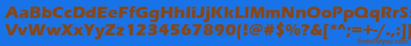 Erasbd Font – Brown Fonts on Blue Background