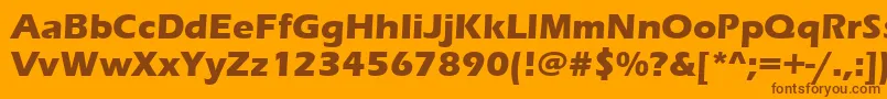 Erasbd Font – Brown Fonts on Orange Background