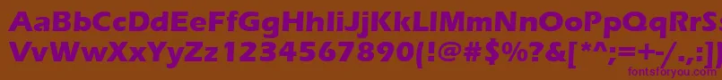 Erasbd Font – Purple Fonts on Brown Background