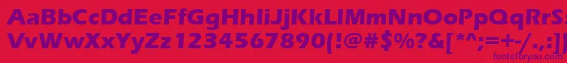 Erasbd Font – Purple Fonts on Red Background