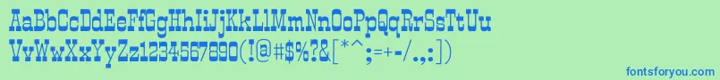 Шрифт SmokumRegular – синие шрифты на зелёном фоне