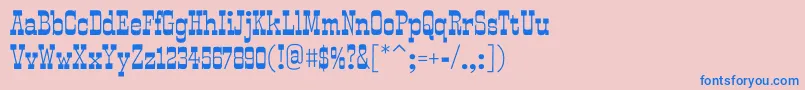 SmokumRegular Font – Blue Fonts on Pink Background