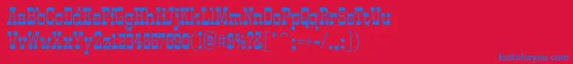 Шрифт SmokumRegular – синие шрифты на красном фоне