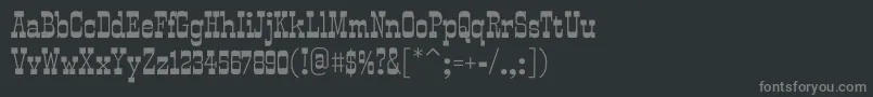 SmokumRegular Font – Gray Fonts on Black Background