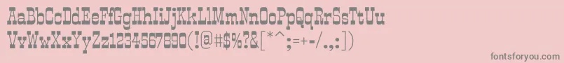 SmokumRegular Font – Gray Fonts on Pink Background