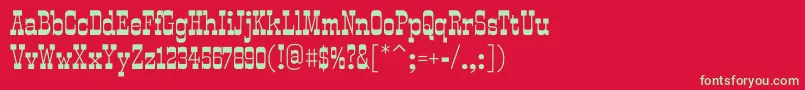 SmokumRegular Font – Green Fonts on Red Background